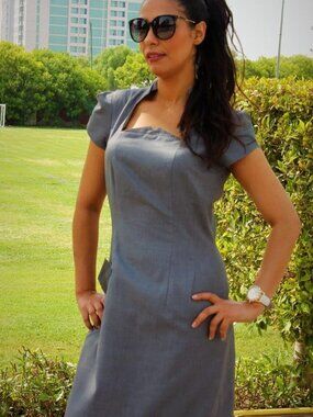 Luxury Women's Power Dress - Sleek Office Elegance